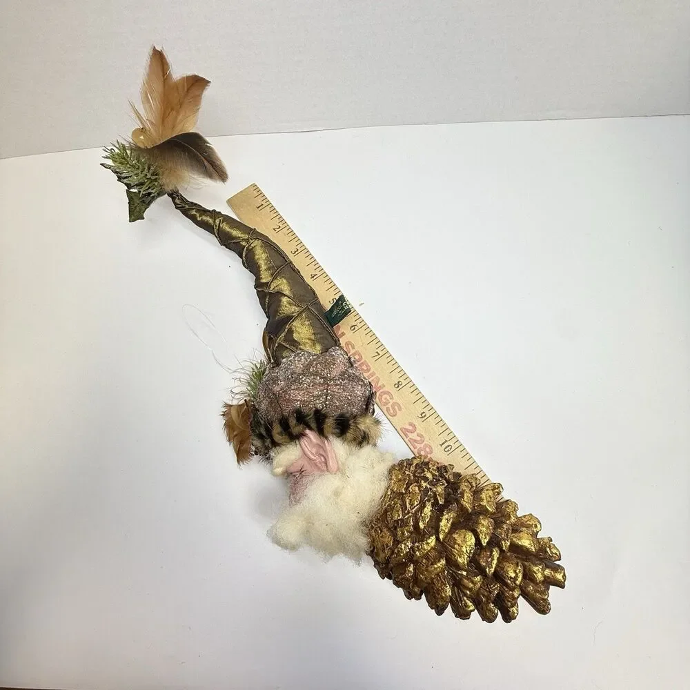 Mark Roberts Pinecone Body Woodlands Animal Fur Feathers Fairy Ornament Rare
